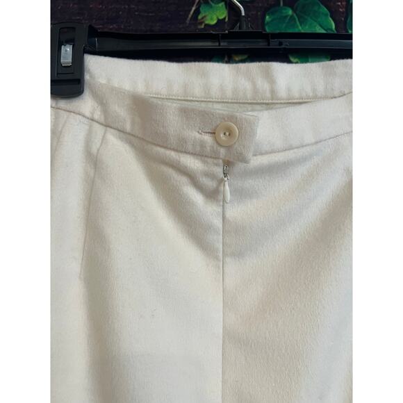 Vintage Escada Midi Skirt Rabbit Wool Blend Ivory Cream Lined Czech Republic 14 - Picture 5 of 6